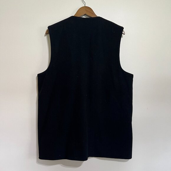 Vintage Cashmere Wool Blend Vest Sleeveless Utility Jacket, M - Picture 7 of 9